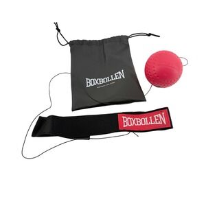 Boxbollen Original Reflex Ball Set with Adjustable Headband and Carry Bag Red